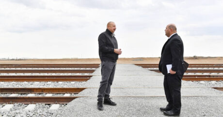 Ильхам Алиев ознакомился со строительством железнодорожной линии Барда-Агдам