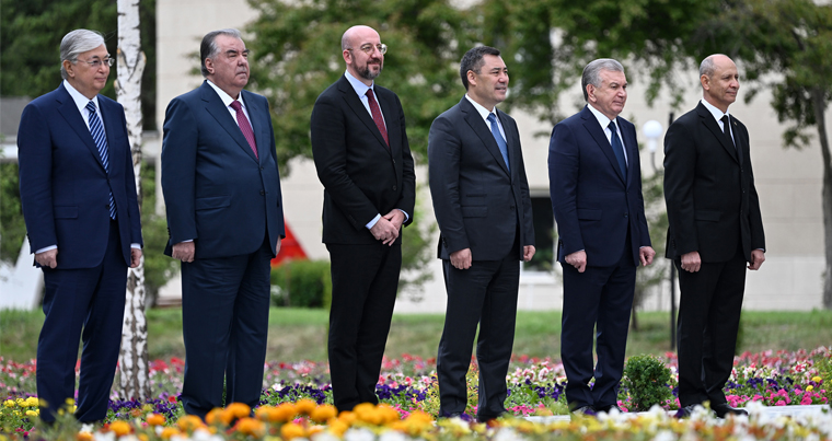 Состоялся официальный прием от имени Садыра Жапарова для глав государств Центральной Азии и Президента ЕС