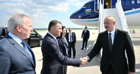 Президент Ильхам Алиев прибыл с визитом в Молдову
