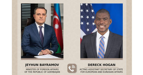 Джейхун Байрамов провел телефонный разговор с и.о. помощника госсекретаря США