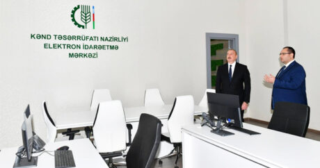Ильхам Алиев принял участие в открытии нового административного здания Министерства сельского хозяйства
