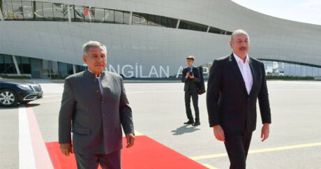 Раис Татарстана и Президент Азербайджана отбыли из Зангиланского международного аэропорта в Баку