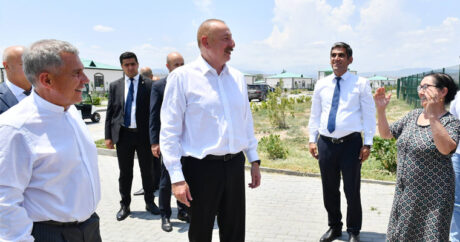 Президент Азербайджана и раис Татарстана побывали в селе Агалы Зангиланского района