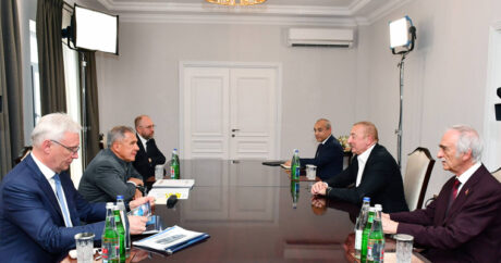Состоялась встреча Ильхама Алиева с Рустамом Миннихановым