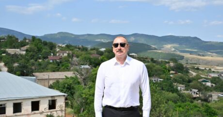 Ильхам Алиев посетил освобожденные от оккупации села Чанагчы и Сыгнаг Ходжалинского района