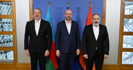 В Брюсселе состоялась встреча президента Азербайджана с главой Совета ЕС и премьером Армении