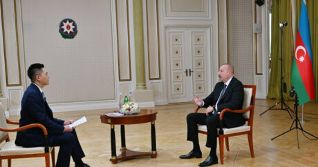 Президент Ильхам Алиев дал интервью китайской медиакорпорации China Media Group
