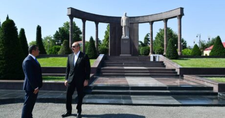 Президент Ильхам Алиев совершил поездку в Шамкирский район