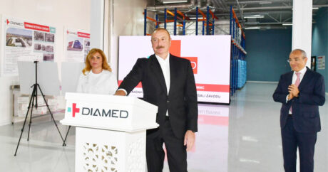 Президент Ильхам Алиев принял участие в открытии фармацевтического завода Diamed