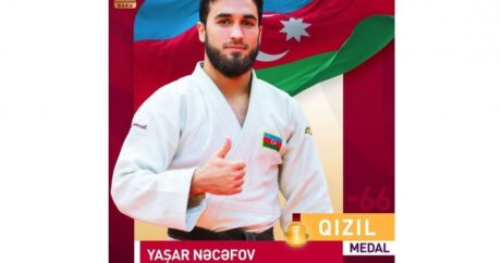 Азербайджанский дзюдоист завоевал золотую медаль на турнире «Большого шлема»