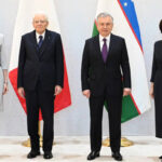Президент Италии торжественно встречен в Узбекистане