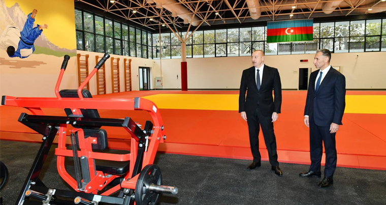 Ильхам Алиев ознакомился с условиями, созданными в Учебно-тренировочном центре для национальных команд по дзюдо