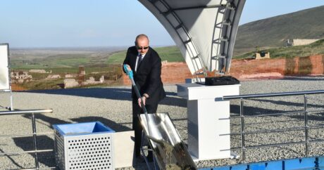 Президент Ильхам Алиев заложил фундамент села Гаргабазар в Физулинском районе