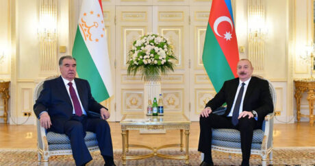 Президент Ильхам Алиев встретился с Президентом Таджикистана Эмомали Рахмоном