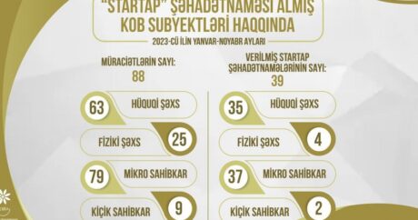 В Азербайджане еще 39 субъектов МСБ получили стартап-сертификаты