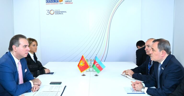 Джейхун Байрамов встретился с министром иностранных дел Монтенегро