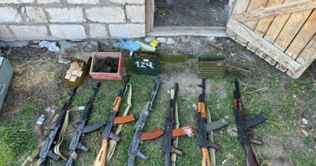 В Агдаме в подвале дома найдены оружие и боеприпасы