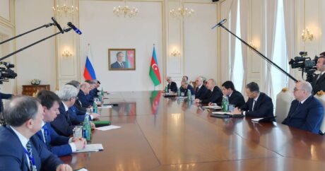 Состоялась встреча Президента Ильхама Алиева с председателем Правительства России