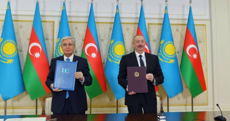 Cостоялась церемония подписания азербайджано-казахстанских документов