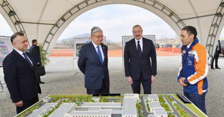 Президенты Азербайджана и Казахстана ознакомились с проектом больницы в Физули