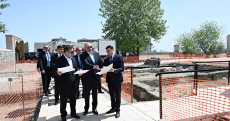 Ильхам Алиев и Садыр Жапаров ознакомились с работами, проводимыми во дворце Панахали хана и в Агдаме