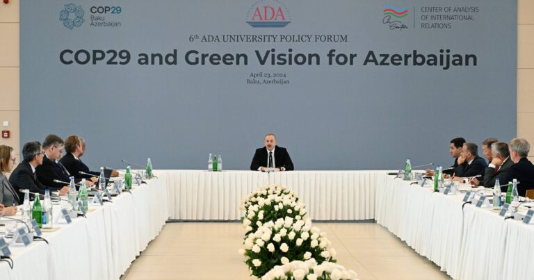 Ильхам Алиев принял участие в Международном форуме на тему «СОР29 и Зеленое видение для Азербайджана»