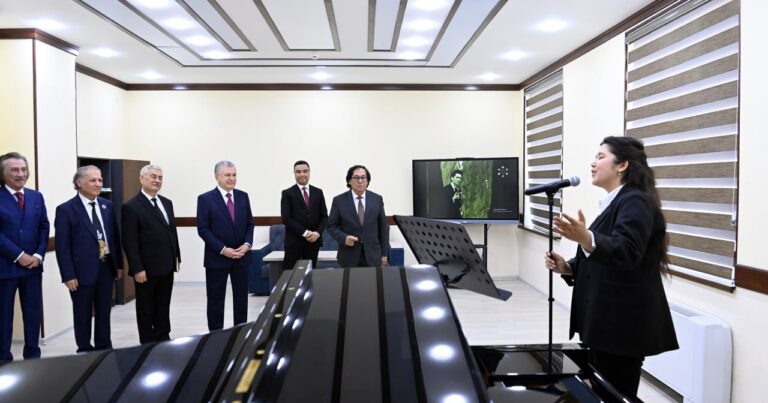 Президент Узбекистана посетил Национальный институт эстрады
