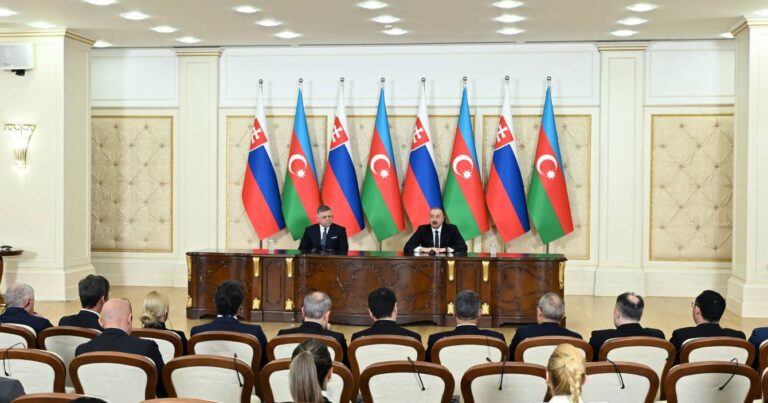 Ильхам Алиев и Роберт Фицо выступили с заявлениями для прессы
