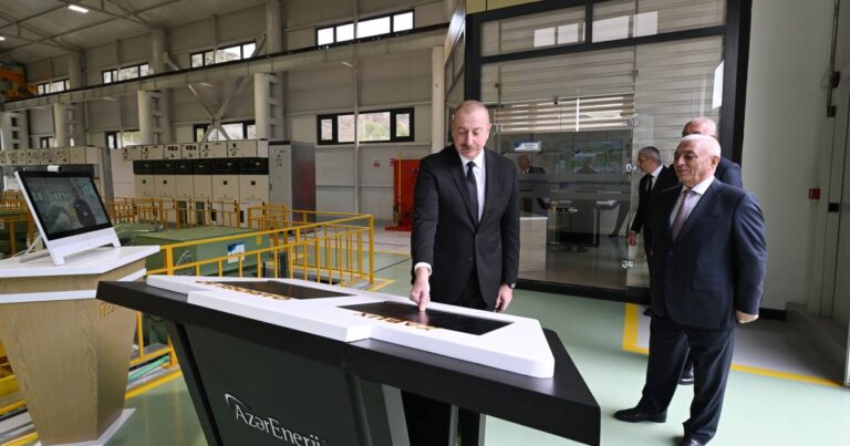 Ильхам Алиев принял участие в открытии малых гидроэлектростанций в Лачине