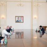 Президент Ильхам Алиев принял делегацию во главе с председателем Сейма Латвии