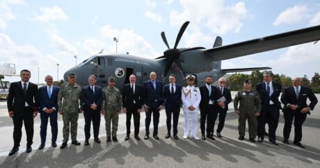 Президенту Ильхаму Алиеву представлен военно-транспортный самолет производства итальянской компании Leonardo