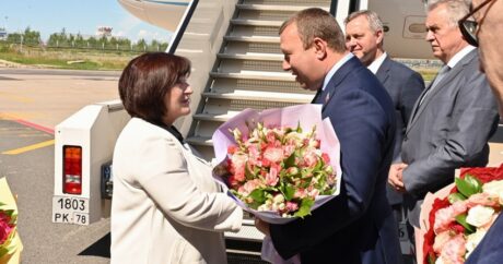 Спикер Милли Меджлиса VI созыва Сахиба Гафарова отправилась с визитом в Россию
