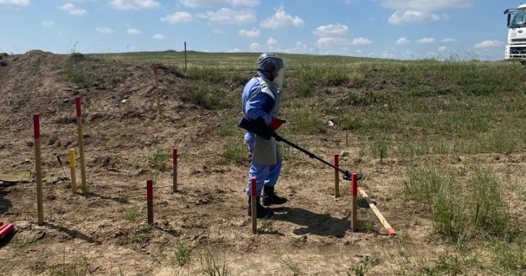 Международные путешественники наблюдали за процессом обезвреживания мин в Физулинском районе