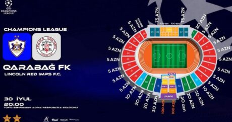 Лига Чемпионов УЕФА: Билеты на матч «Карабах» — «Линкольн» поступят в продажу завтра